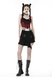 Punk rock irreqular pleated skirt KW281