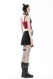 Punk rock irreqular pleated skirt KW281