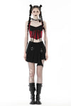 Punk rock irreqular pleated skirt KW281