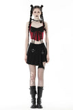 Punk rock irreqular pleated skirt KW281