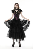 Punk layered frilly high low skirt  KW293