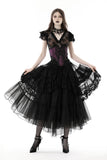 Punk layered frilly high low skirt  KW293