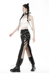 Punk rock metal side bag tight long skirt KW302