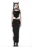 Punk rock metal side bag tight long skirt KW302