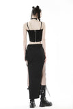 Punk rock metal side bag tight long skirt KW302