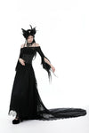 Gothic court frilly tail length skirt KW311