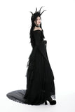 Gothic court frilly tail length skirt KW311