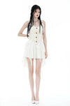Snow white irregular lace skirt KW329