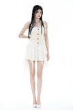 Snow white irregular lace skirt KW329