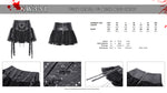 Punk rebel PU mesh mini skirt KW331