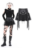 Punk rebel PU mesh mini skirt KW331