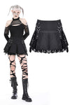 Punk metal pleated mini skirt KW333