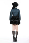 Black lolita frilly layered velvet mini skirt KW339