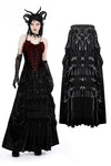 Gothic wave velvet long skirt KW341