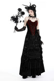 Gothic wave velvet long skirt KW341