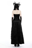 Gothic wave velvet long skirt KW341