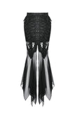 Gothic Lace and Mesh Mermaid Skirt KW365