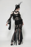 Gothic Lace and Mesh Mermaid Skirt KW365