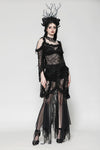 Gothic Lace and Mesh Mermaid Skirt KW365