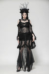 Gothic Lace and Mesh Mermaid Skirt KW365