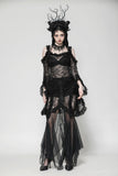 Gothic Lace and Mesh Mermaid Skirt KW365