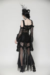 Gothic Lace and Mesh Mermaid Skirt KW365