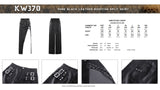 Punk black leather bodycon split skirt KW370
