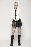 Colorful Plaid Patchwork Leather-Waist Skirt KW380