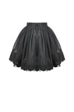 Black All-match Shadow Rose Embroidered Petticoat KW389