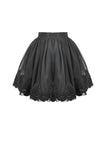 Black All-match Shadow Rose Embroidered Petticoat KW389