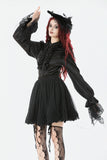 Black All-match Shadow Rose Embroidered Petticoat KW389
