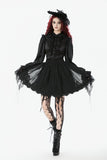 Black All-match Shadow Rose Embroidered Petticoat KW389