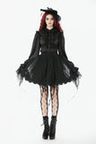 Black All-match Shadow Rose Embroidered Petticoat KW389