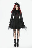 Black All-match Shadow Rose Embroidered Petticoat KW389