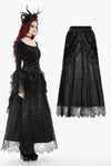 Gothic Court Floral Tassel Maxi Skirt KW410