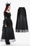 Gothic Court Floral Tassel Maxi Skirt KW410