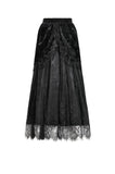 Gothic Court Floral Tassel Maxi Skirt KW410