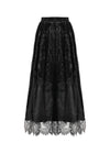 Gothic Court Floral Tassel Maxi Skirt KW410