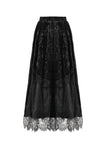 Gothic Court Floral Tassel Maxi Skirt KW410