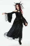 Gothic Court Floral Tassel Maxi Skirt KW410