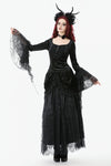 Gothic Court Floral Tassel Maxi Skirt KW410