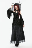 Gothic Court Floral Tassel Maxi Skirt KW410