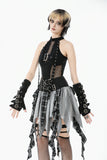 Black & White Plaid Patchwork Locomotive Skirt KW411
