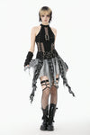 Black & White Plaid Patchwork Locomotive Skirt KW411