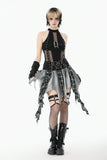 Black & White Plaid Patchwork Locomotive Skirt KW411