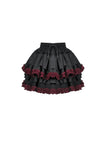 Black Crimson Gothic Tiered Skirt KW412 - Gothlolibeauty