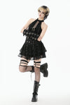 Punk Black Wide-Waistband Skirt KW417