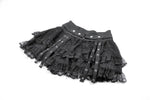 Punk Black Wide-Waistband Skirt KW417