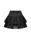 Punk Eyelet Lace Layered Mini Skirt KW420 - Gothlolibeauty
