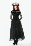 Gothic Court Floral Pleated Tulle Maxi Skirt KW422